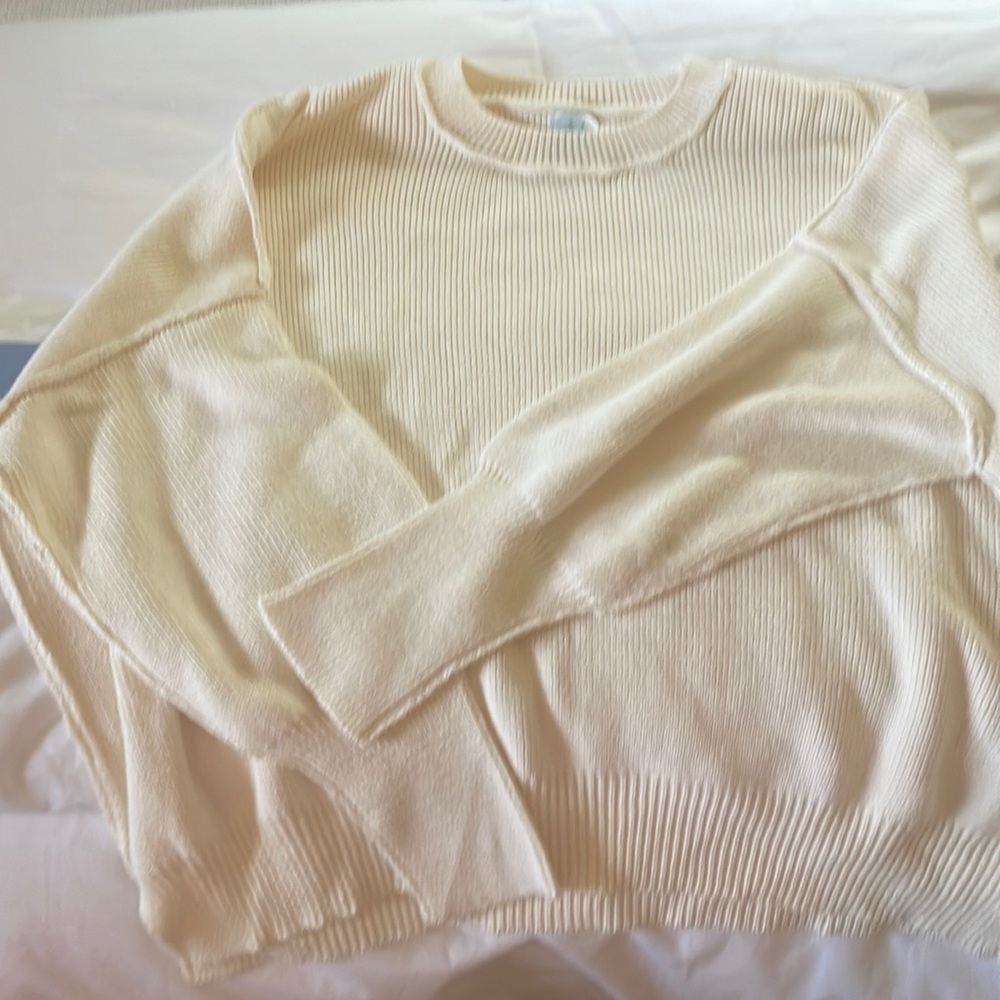 Shop the Mint Oversized cream sweater. Small. NWOT.